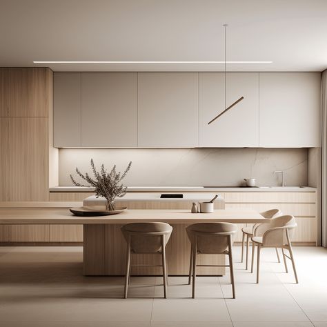 27 Stunning Minimalist Modern Kitchen Ideas for your home Open Dining Room Design, Modern Home Minimalist, Home Design Modern Minimalist, Small Room Kitchen Ideas, Big Minimalist Kitchen, Minimalist Interior Design Kitchen, Modern Minimalist Kitchen Ideas, Kitchen Interior Ideas Modern, Modern Japanese Interior Kitchen