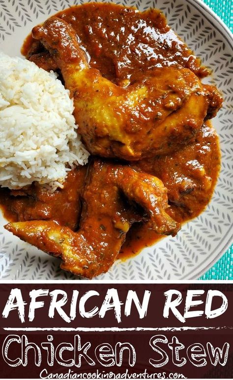 African Red Chicken Stew  #stew #stews #Chicken #african #red #redstew #nigerian #food #canadiancookingadventures #recipe #recipes #recipeoftheday Air Fryer Fried Chicken Tenders, Red Chicken Stew, Fried Chicken In Air Fryer, African Chicken Stew, Chicken In Air Fryer, African Chicken, African Recipes Nigerian Food, Air Fryer Fried Chicken, Fried Chicken Tenders