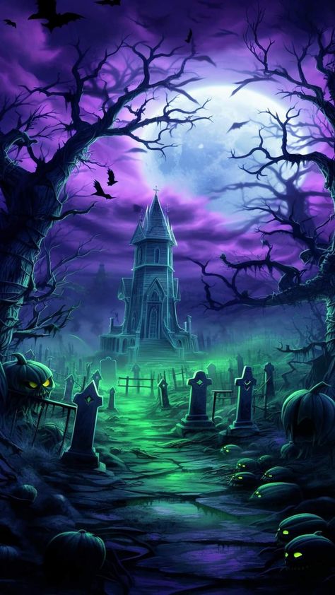 Haunted House Pictures, Graveyard Tattoo, Halloween Live Wallpaper, Horror Wallpaper, Halloween Wallpaper Iphone Backgrounds, Creepy Houses, Helps Fps, Gothic Wallpaper, Spooky Town