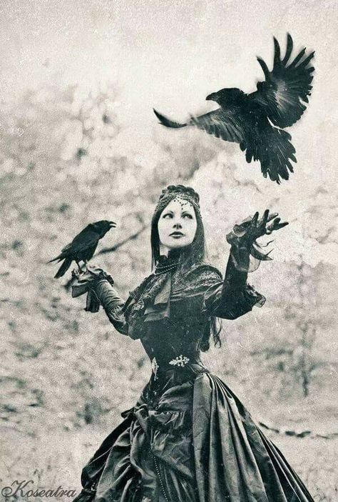 Victorian Goth Aesthetic, Black Bird Tattoo, Victorian Romance, Raven Queen, Raven Art, Victorian Goth, Gothic Aesthetic, Victorian Women, Goth Aesthetic