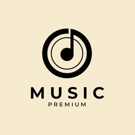 Music vector logo illustration design te... | Premium Vector #Freepik #vector #background #logo #music #abstract Academy Logo Design Ideas, Music Logo Design Symbols, Music Production Logo, Music School Logo, Music Logo Design Ideas, Music Studio Logo, Academy Logo Design, Music Vector Illustration, Song Logo