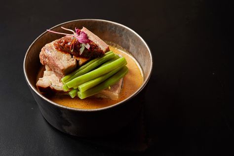 Beef Kare Kare Recipe - Great British Chefs Beef Kare Kare Recipe, Beef Kare Kare, Filipino Fine Dining, Food Dp, Kare Kare Recipe, Italian Stew, Food Fine Dining, Fine Dining Food, Peanut Stew