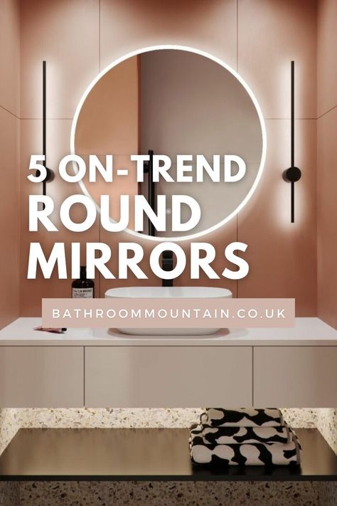 We’re mad for mirrors here at Bathroom Mountain, and we have a large selection of round mirrors for you to choose from! Take a look at our top 5 for inspiration… Round Vanity Mirror Bathroom Modern, Led Round Mirror Bathroom, Round Lighted Mirror Bathroom, Round Led Mirror Bathroom, Round Bathroom Mirror Lighting, Round Vanity Mirror Bathroom, Round Bathroom Mirror Ideas, Modern Bathroom Mirror Ideas, Washbasin Ideas