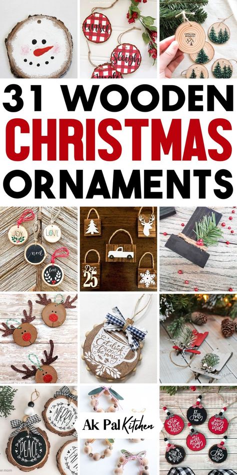 Create the perfect Christmas wood crafts with these charming DIY wood Christmas ornaments. Explore our handmade holiday ornaments, featuring rustic and personalized wooden designs. From painted wood ornaments to custom wood ornament ideas, discover easy and budget-friendly Christmas decorations. These holiday ornament crafts make for unique and festive Christmas tree decorations. Elevate your holiday decor with these delightful DIY wooden ornament projects today! Diy Wood Christmas Ornaments, Circle Crafts, Christmas Craft Ideas, Easy Christmas Ornaments, Wooden Christmas Crafts, Diy Christmas Tree Ornaments, Painted Christmas Ornaments, Christmas Decorations Diy Outdoor, Christmas Wood Crafts