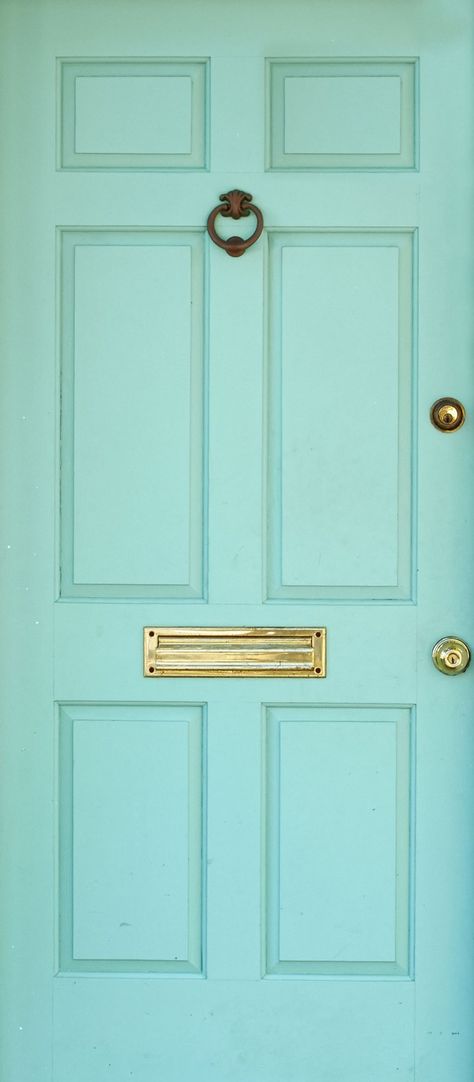 Everything to Consider When Painting Your Front Door | Southern Living Bright Painted Front Doors, Turquoise Front Door Colors, Colorful Front Doors, Tiffany Blue Front Door, White House Teal Door, Aqua Doors Front Entrance, Blue Front Doors, Aqua Front Doors, Colorful Front Door