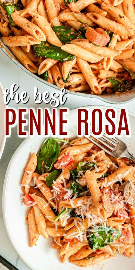 Pena Rosa Pasta, Creamy Pasta With Tomatoes, Blush Sauce Pasta Recipe, Recipes That Use Pasta Sauce, Copycat Penne Rosa Noodles And Company, Pasta For 2 Recipes, Creamy Pasta With Meatballs, Recipes With Penne Noodles, Penn Pasta Recipes