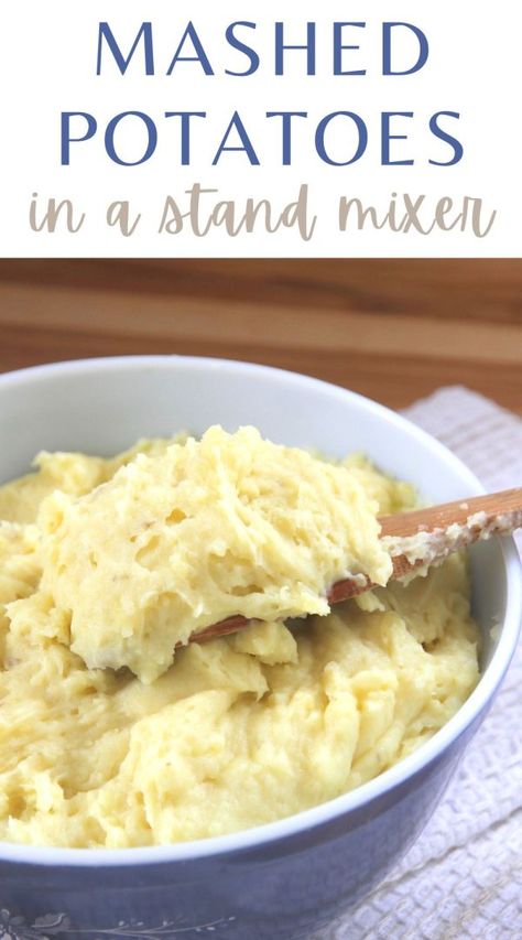 Mashed Potatoes Stand Mixer, Kitchen Aid Stand Mixer Mashed Potatoes, Kitchenaid Mashed Potatoes, Mixer Mashed Potatoes, Make Mashed Potatoes, Stand Mixer Recipes, Homemade Mashed Potatoes, Mixer Recipes, Yellow Potatoes