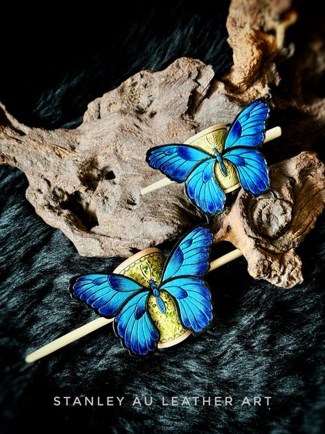 Leather Art, Dragonflies, Moth, Butterflies, Leather, Art