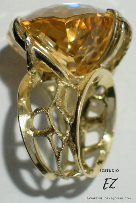 The Thing Is, Look On, Citrine, Handcrafted Jewelry, Heart Ring, Jewelry Making, Portfolio, Gold, Art