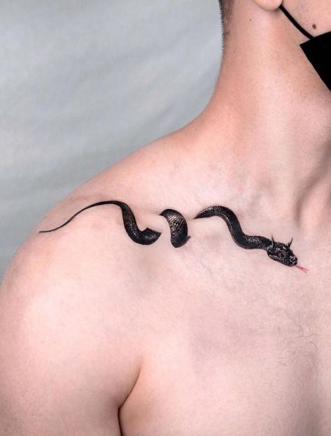 Horned Snake, Lace Shoulder Tattoo, Star Tattoo On Shoulder, Bird Shoulder Tattoos, Clavicle Tattoo, Girl Shoulder Tattoos, Butterfly Tattoo On Shoulder, Rose Shoulder Tattoo, Serpent Tattoo