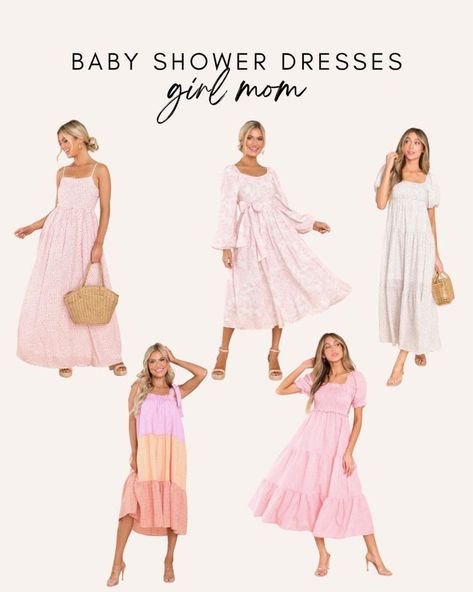 Light Pink Baby Shower Dress, Babyshower Outfit Ideas Girl, Girl Baby Shower Dress For Mom, Girl Baby Shower Outfit For Mom, Spring Baby Shower Outfit, Baby Shower Outfits For Mom, Outfit Inspo Girl, Baby Shower Dress For Mom, Pretty In Pink Baby Shower