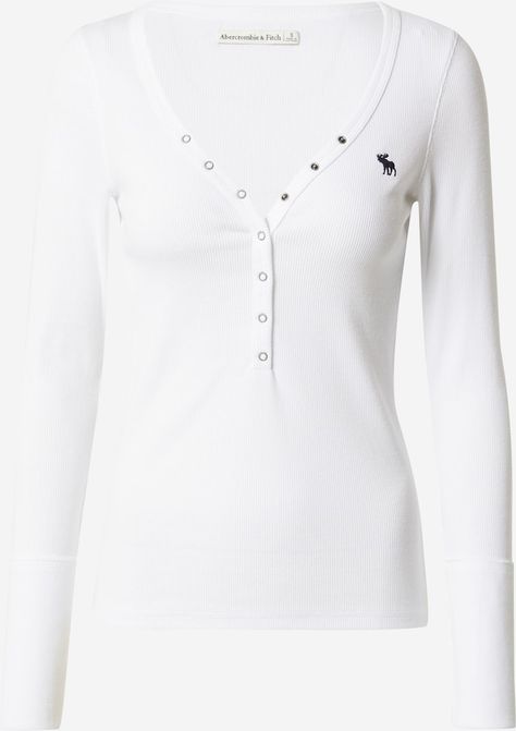 Abercrombie & Fitch Shirt in White | ABOUT YOU Abercrombie And Fitch Outfits, Abercrombie And Fitch Outfit, Clothes Wishlist, Hijabi Fashion Casual, Dream Outfits, Chanel Perfume, Shirts For Teens, Hijabi Fashion, Abercrombie And Fitch