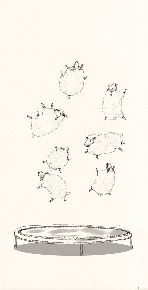 Counting Sheep. Auntika_tar-1325535 Sheep Tattoo, Sheep Drawing, Sheep Illustration, Bd Art, Sheep Art, Counting Sheep, Cute Sheep, Oita, No Rain