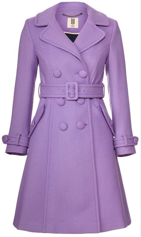 Michael Kors Coats, Purple Trench Coat, Belted Wool Coat, Satin Coat, Twill Coat, Purple Coat, Coat Women Fashion, Wool Trench Coat, Women Overcoat