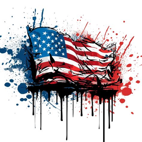 Waving American Flag Drawing, Melting Graffiti, American Flag Drawing, Melting Effect, Tattered American Flag, Waving American Flag, Tattered Flag, American Flag Waving, Custom Motorcycle Paint Jobs