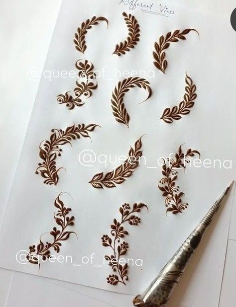 Henna Practice Designs, Mehndi Practice Designs, Basic Henna Designs, Mehndi Design For Kids, Mehendi Tutorial, Mehendi Practice, Basic Henna, Mehndi Practice, Learn Mehndi