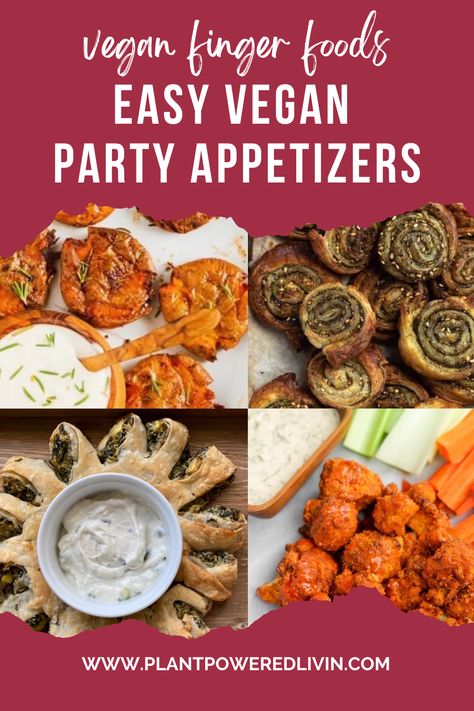 EASY VEGAN PARTY APPETIZER IDEAS!!! Whether you’re throwing a cocktail party, or looking for vegan appetizer ideas to bring to a casual gathering, these vegan finger foods are sure to impress…without the mess! From fancy vegan appetizers to semi-homemade ones, the following ideas are all easy vegan party foods to transport and serve! Vegan Food To Bring To A Party, Vegan Finger Food Appetizers, Vegan Finger Sandwiches, Vegan Snacks For Party, Vegan Party Appetizers, Vegan Finger Food, Vegan Appetizers Easy, Party Appetizer Ideas, Finger Foods Easy Party