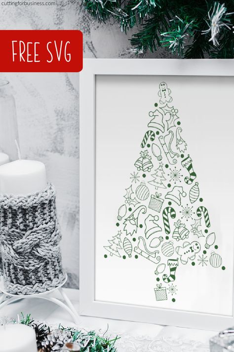 Free Christmas Card Svg Files For Cricut, Tree Svg Free, Christmas Svg Free, Digital Ideas, Cricut Inspiration, Christmas Card Messages, Cricut Svg Files Free, Cricut Print And Cut, Christmas Tree Svg