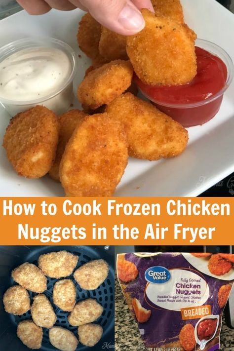 How to Cook Frozen Chicken Nuggets in the Air Fryer | Mama Cheaps® Air Fried Chicken Nuggets, Crispy Chicken Nuggets, Cook Frozen Chicken, Air Fryer Recipes Chicken Tenders, Air Fryer Recipes Chicken Thighs, Air Fryer Recipes Healthy Low Carb, Frozen Chicken Nuggets, Cooking Frozen Chicken, Thighs Chicken