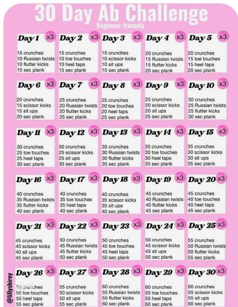 Teen Workout Plan, Month Workout Challenge, 30 Day Ab Challenge, Summer Body Workout Plan, 30 Day Abs, Workouts For Teens, Ab Challenge, Month Workout, Workout Routines For Beginners