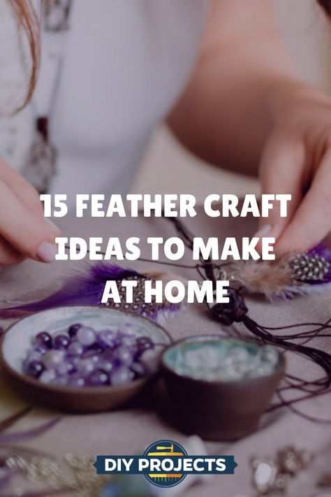 Things To Do With Feathers Crafts Ideas, Diy Chicken Feather Crafts, Feather Art Diy Craft Ideas, Goose Feather Crafts, What To Do With Feathers, Things To Do With Feathers, Feather Project Ideas, Bird Feathers Craft, Feather Decoration Ideas