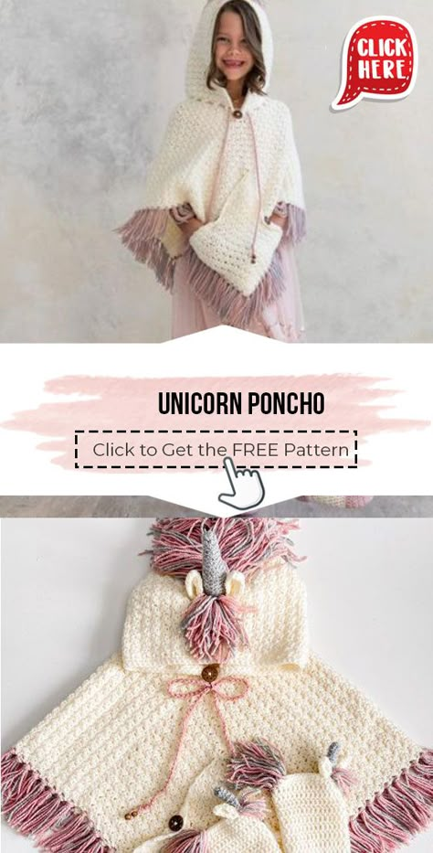 Unicorn Poncho Crochet, Kids Crochet Poncho Pattern Free, Crochet Kids Shawl, Crochet Kids Poncho Free Pattern, Toddler Crochet Poncho Pattern Free, Crochet Carseat Poncho, Kids Poncho Crochet Pattern Free, Girls Crochet Poncho Free Pattern, Toddler Poncho Crochet Pattern Free