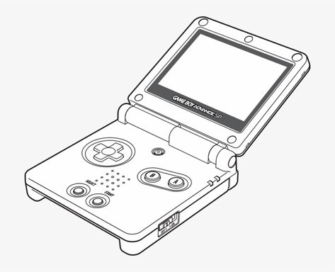 Gameboy Advance Sp Tattoo, Gameboy Tattoo Design, Gameboy Advance Tattoo, Nintendo Ds Drawing, Gamecube Tattoo, Gameboy Drawing, Gameboy Tattoo, Flash Outline, Gamer Drawing