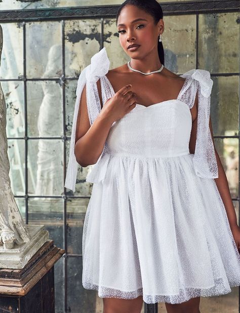 Short Wedding Dress Curvy, Plus Size White Graduation Dress, White Bridal Shower Dress Plus Size, Engagement Party Dress Plus Size, Elopement Dress Plus Size Short, Engagement Party Dress For Bride Casual, Short White Wedding Dress Plus Size, Plus Size Rehearsal Dinner Dress, Plus Size Bride Short Dress