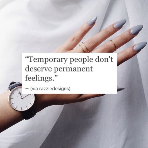 quotes + design on Instagram: ““Temporary people don't deserve permanent feelings.” ⚡️ -  App: @piclabstudio  #razzledesigns” Temporary People, Quotes Design, Design Quotes, Feelings, Quotes, On Instagram, Instagram, Design