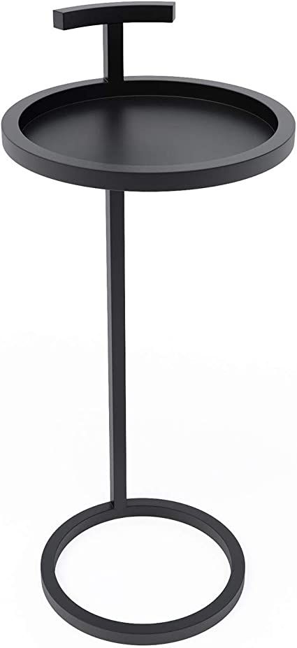 Amazon.com: DAR Caden Side Table, Black : Home & Kitchen Tiered Table, Side Table Black, Office Lamp, Tray Styling, C Table, Snack Table, Round Table Top, Black Home, Black Side Table