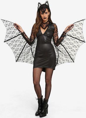 Rocker Chic Fashion, Bat Costumes, All Black Costumes, Diy Girls Costumes, Bat Halloween Costume, Leg Avenue Costumes, Halloween Run, Halloween Tights, White Halloween Costumes