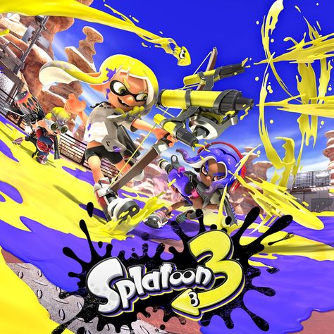 Splatoon 3, Splatoon, Cover Art, Nintendo, Yellow, Art