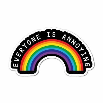 Everyone Is Annoying Sticker Decal Sarcastic Rainbow Rude Funny | eBay Sarcastic Stickers Printable, Everyone Is Annoying, Funny Stickers Printable, Doodle Bops, Sticker Ideas Aesthetic, Sarcastic Art, Sticker Design Ideas, Sarcastic Stickers, Messages Funny