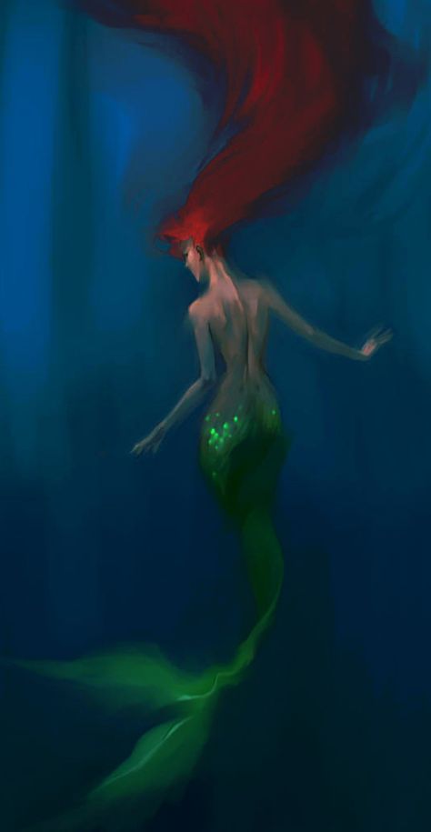 This is a really pretty picture of Ariel! 동화 삽화, Images Disney, Mermaid Painting, Art Tumblr, Mermaids And Mermen, Mermaid Life, Pinturas Disney, Ariel The Little Mermaid, Mermaid Art