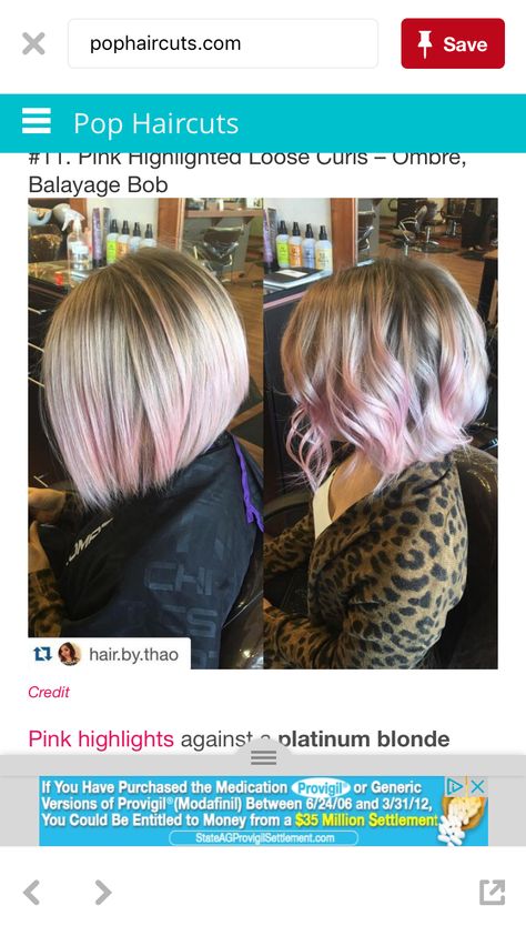 Popular Haircuts For Women, Champagne Blond, Wavy Bob Hairstyles, Blonde With Pink, Balayage Blonde, Different Hair Types, Popular Haircuts, Hair Color Pink, Curly Bob Hairstyles