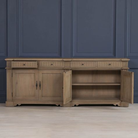 The Daily Furniture EDIT. Rustic Classical 232cm Sideboard This luxurious sideboard exudes rustic charm with a touch of classical elegance. It's perfect for storing, styling and displaying. Crafted with high-quality materials, this 232cm sideboard will elevate any room with its timeless sophistication. Team EDIT. www.furnitureedit.com #homestyling #homestyle #homedecor #homedesign #homedecoration #styling #interiordesign #interior #furnitureedit #sideboard #furniture #furnitureinspiration Sideboard Dimensions, Breakfast Bar Chairs, Cedar Furniture, Rustic Sideboard, Bedroom Sideboard, Wooden Sideboard, White Cedar, Room White, Nordic Living