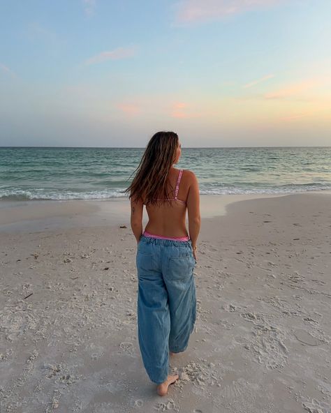 Nothin like being sandy and wet and then putting your jeans back on 🤙🏽 Jeans On Beach, Mccall Mitchell, Baggy Jeans Outfit, On Beach, Jeans Outfit, Baggy Jeans, The Beach, Instagram