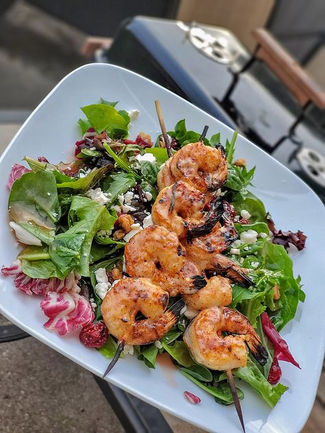 Honey Walnut Shrimp Salad Honey Glazed Walnuts, Glazed Walnuts, Walnut Shrimp, Honey Chipotle, Honey Walnut, Honey And Soy Sauce, Honey Walnut Shrimp, Savory Dishes, Shrimp Salad