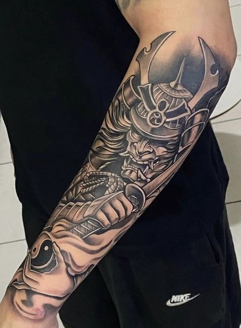 Half Sleeve Tattoos For Men Forearm Japanese, Hand Tattoos Samurai, Tattoo Sleeve Samurai, Tattoo Ideas For Men Forearm Japanese, Japanese Arm Tattoos For Guys, Men’s Japanese Tattoo, Men’s Sleeve Tattoo Ideas Unique, Tattoo Ideas For Men Forearm Half Sleeves Japanese, Samurai Tattoo Hand