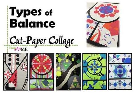 Balance Art Lesson, Elements Of Art Space, Intro Ideas, Point Painting, Types Of Balance, Elements Of Art Line, Movement Art, Visual Balance, 8th Grade Art