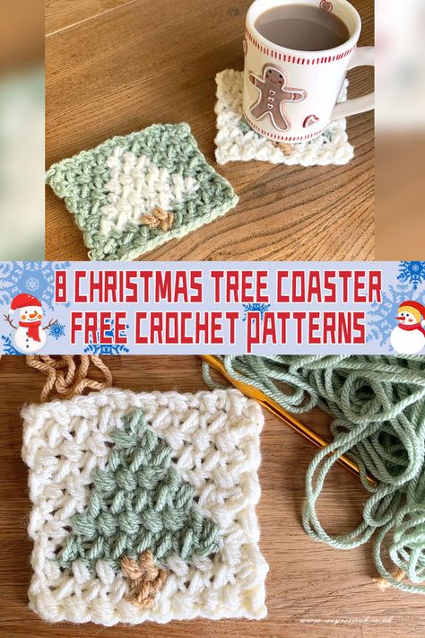 Crocheting Christmas tree coasters is a wonderful way to celebrate this special time of year. ! #ChristmasCrafts #CrochetPatterns Crochet Santa Coasters Free Pattern, Coaster Crochet Patterns, Crocheting Christmas, Coasters Free Pattern, Christmas Tree Coasters, Santa Coasters, Coaster Crochet Pattern, Crochet Christmas Hats, Gifts Drawing