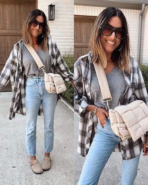 Check out this photo from The Sister Studio Fall Outfits With Button Up Shirts, Women’s Flannel Shirt Outfit, Flannel Outfits Fall, The Sister Studio, Flannel Shirt Outfit, Sister Studio, Plaid Shirt Outfits, Flannel Outfits, Cute Outfits For School