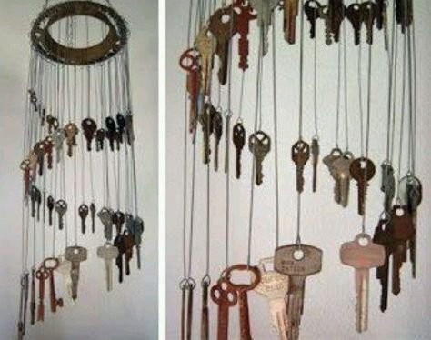 Carillons Diy, Key Crafts, Koti Diy, Hantverk Diy, Old Keys, Old Key, Diy Wind Chimes, Keys Art, Crafty Craft