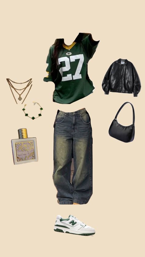 #outfit#jersey#streetwear#baggyoutfit#outfitideas#greenoutfits#newbalance#ootd Baggy Jersey, Outfit Jersey, Jersey Streetwear, Baggy Jeans Outfit, Outfits Baggy, Fav Color, Jersey Outfit, Tyler The Creator, Baggy Jeans