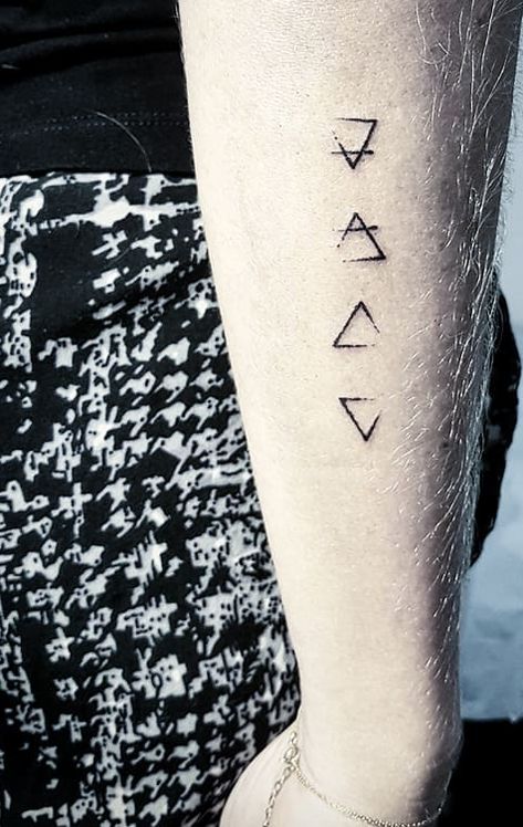 Alchemy Tattoos, Four Elements Tattoo, Hexagon Tattoo, Alchemy Tattoo, Glyph Tattoo, Create A Tattoo, Forearm Band Tattoos, Philosopher's Stone, Pisces Tattoos