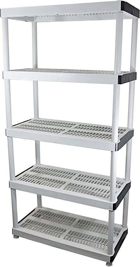 Shelving Unit Ideas, Plastic Shelving Units, Greenhouse Kitchen, Cheap Greenhouse, Best Greenhouse, Grey Shelves, Outdoor Greenhouse, Indoor Greenhouse, Greenhouse Interiors