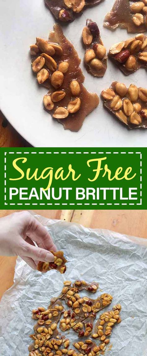 Healthy Brittle Recipes, Healthy Peanut Brittle Recipe, Healthy Peanut Brittle, Sugar Free Peanut Brittle, Sugar Free Peanut Brittle Recipe, Keto Peanut Brittle, Easy Peanut Brittle, Best Peanut Brittle, Sugar Free Candy Recipes