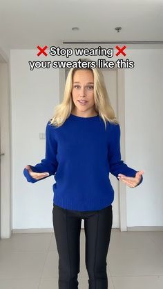 Sweater Tuck Hack Dress, Sweatshirt Tucking Hacks, Too Long Sweater Hack, Make A Sweater Smaller, How To Fix A Snag In A Sweater, Oversized Sweater Hacks, How To Alter A Sweater That Is Too Big, Shorten Sweater Length, Tuck Sweater Into Jeans