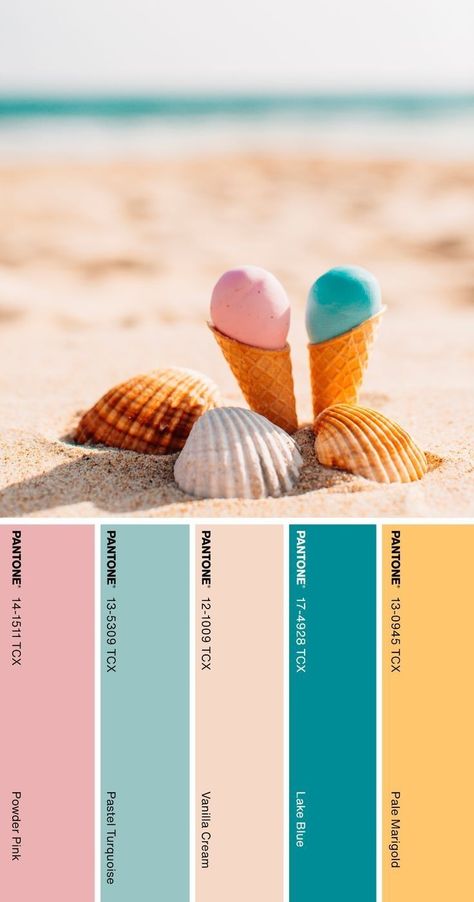 Color Palette Pantone, Pantone Color Palette, Thanksgiving Coloring Sheets, Beach Color Palettes, Angel Coloring Pages, Thanksgiving Color, Pantone Colour Palettes, Pastel Beach, Yearbook Design