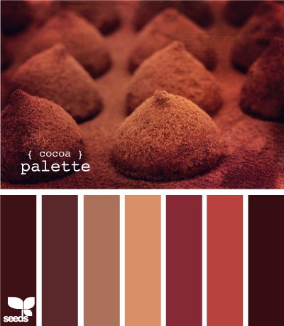 chocolate & carmel tones #color Livingroom? Design Seed, Wedding Color Combos, Ebook Design, Design Seeds, Cocoa Brown, Color Harmony, Reggio Emilia, Colour Board, Colour Schemes